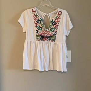 Short sleeve peplum top